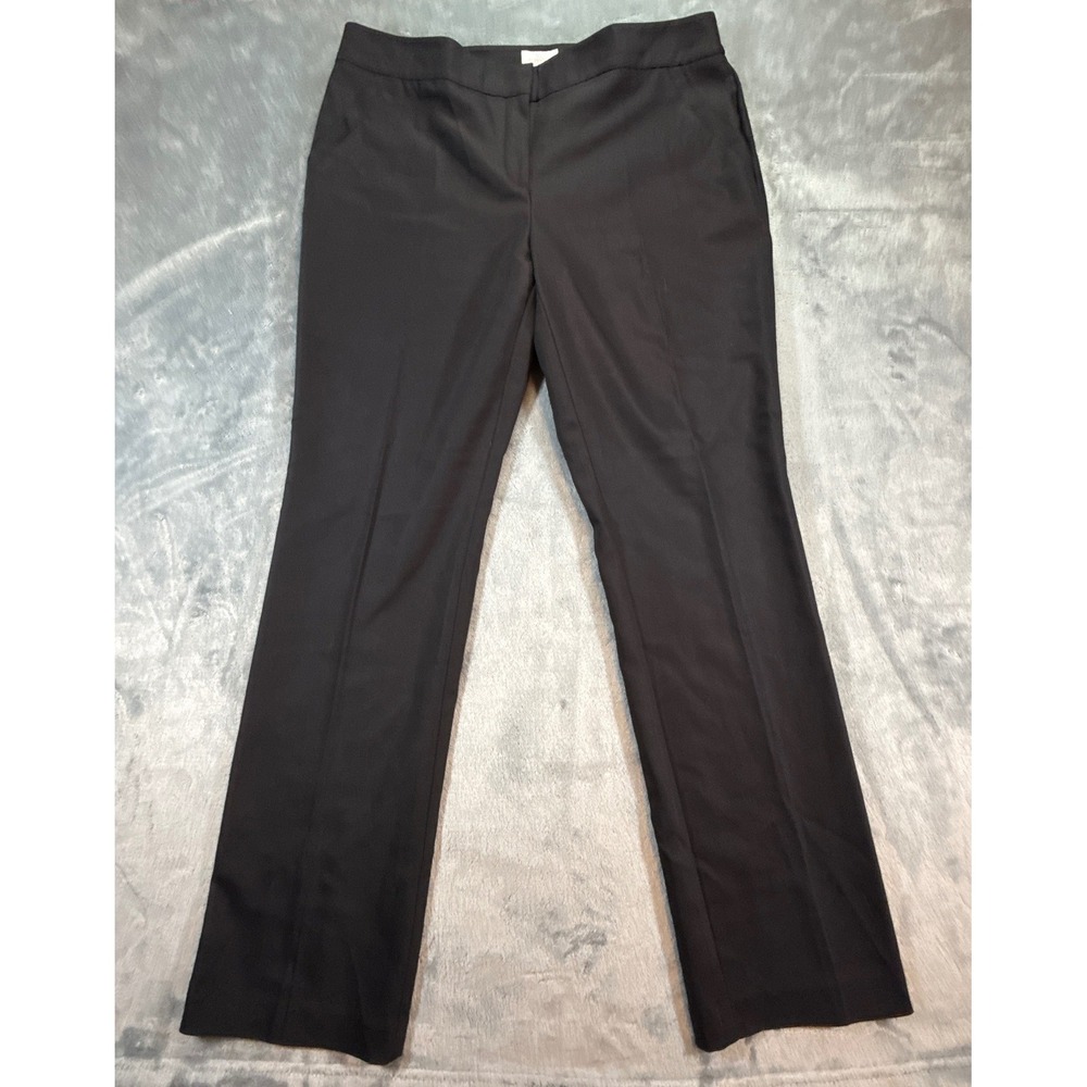 Chicos So Slimming Juliet Black Ankle Pants Sz 2 Reg Cotton Stretch 36 waist